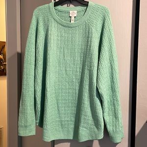 St John’s Bay cable sweater. Sz 2X